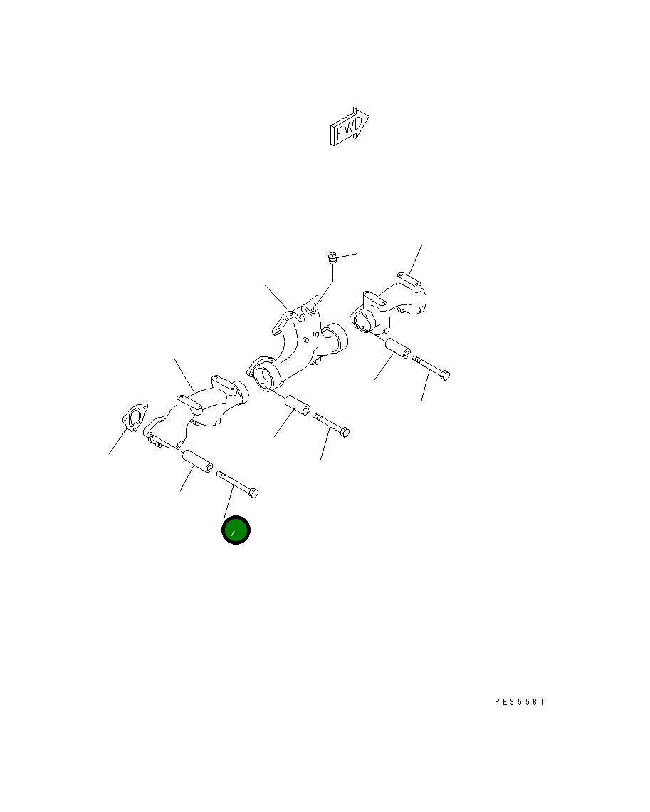 Болт 01011-E1000 Komatsu