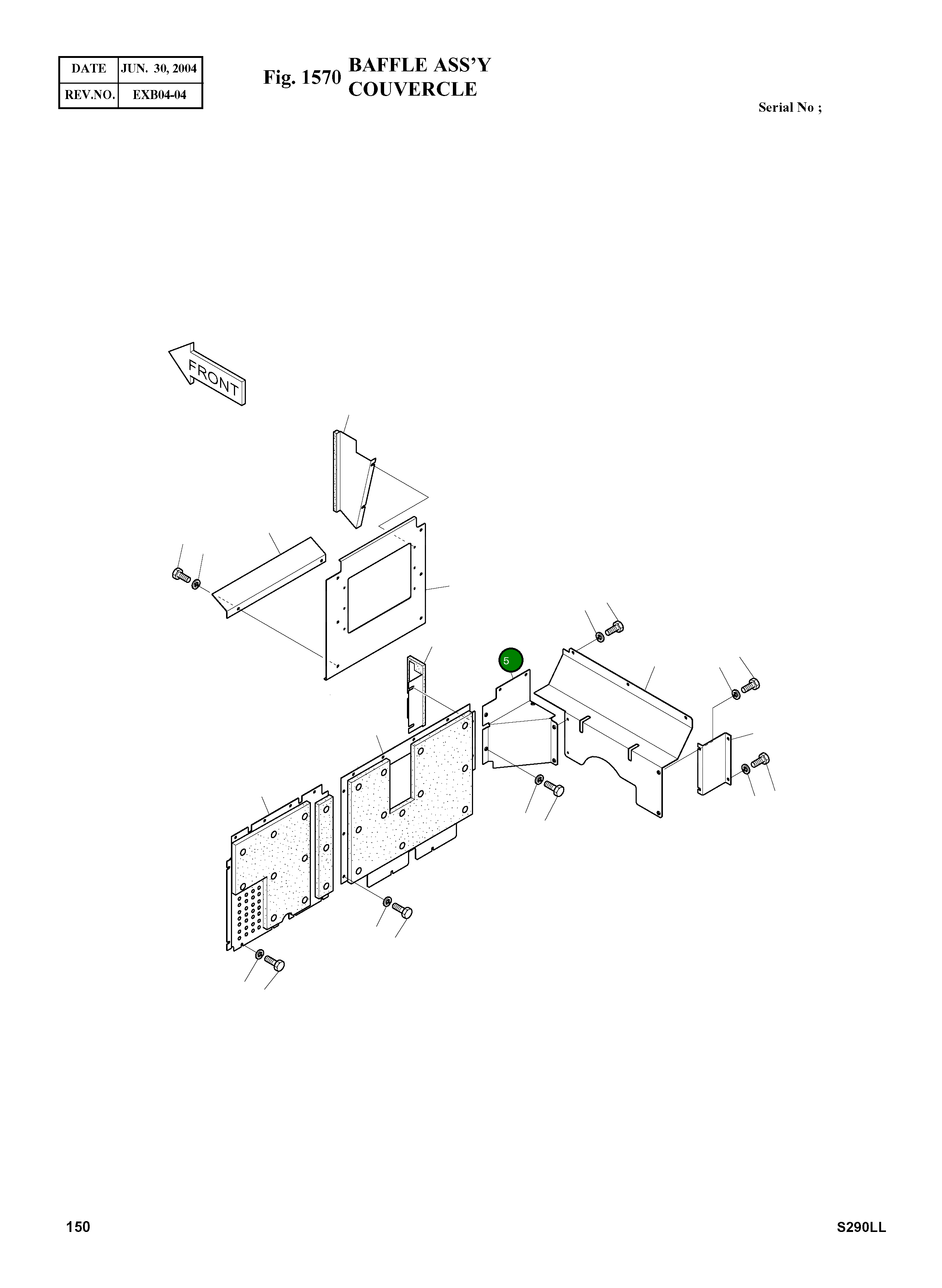 Крышка 2621-3704A Komatsu