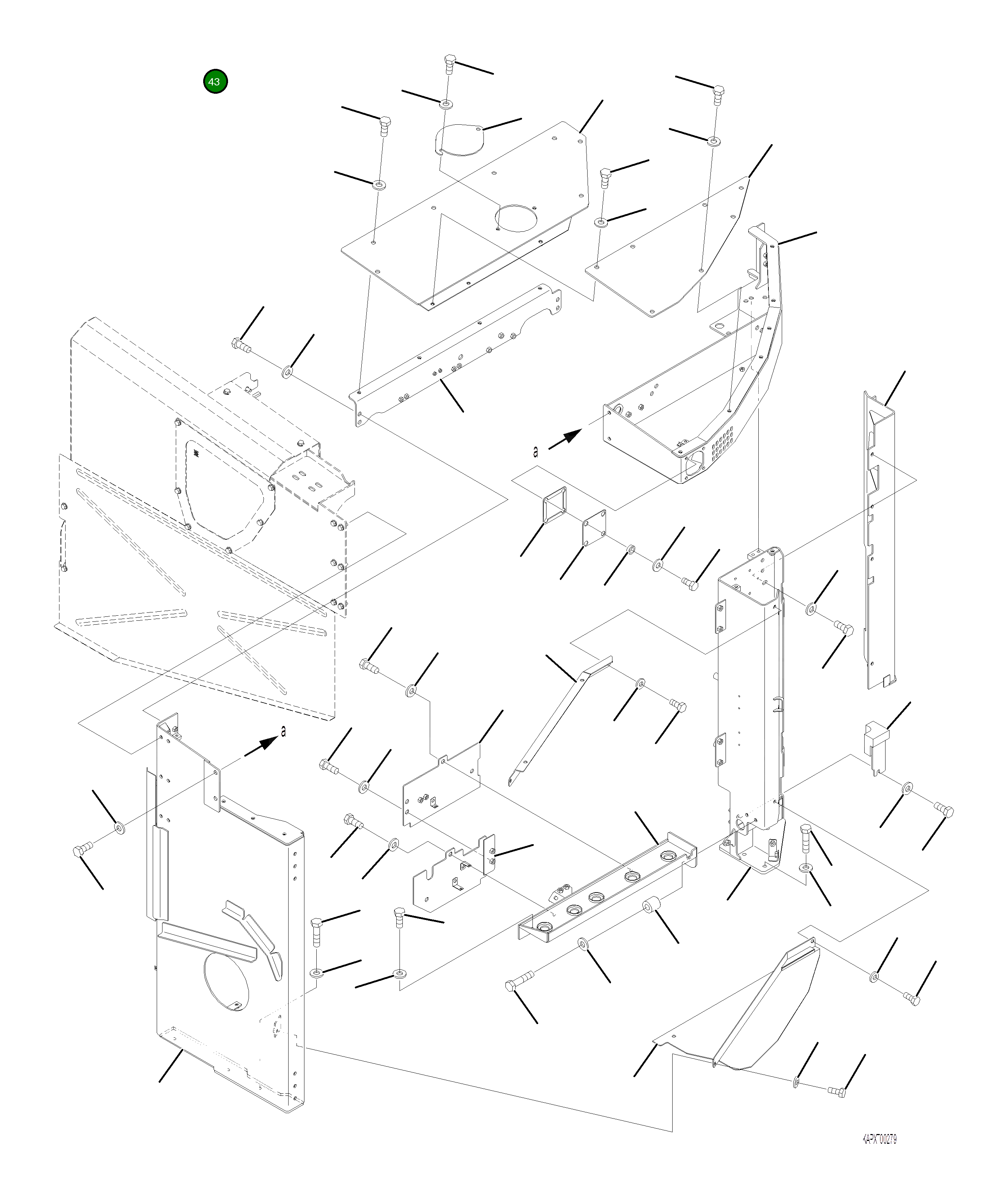 Крышка 4A1-54-22360 Komatsu