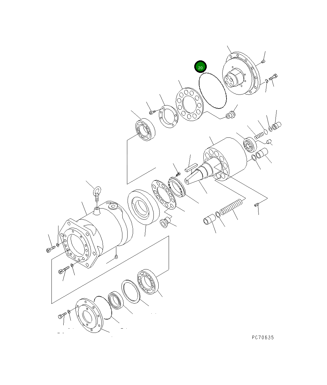 Кольцо уплотнительное (O-Ring) 257-80-37270 Komatsu
