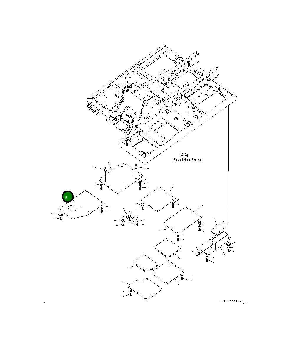 Крышка 205-54-36560  Komatsu