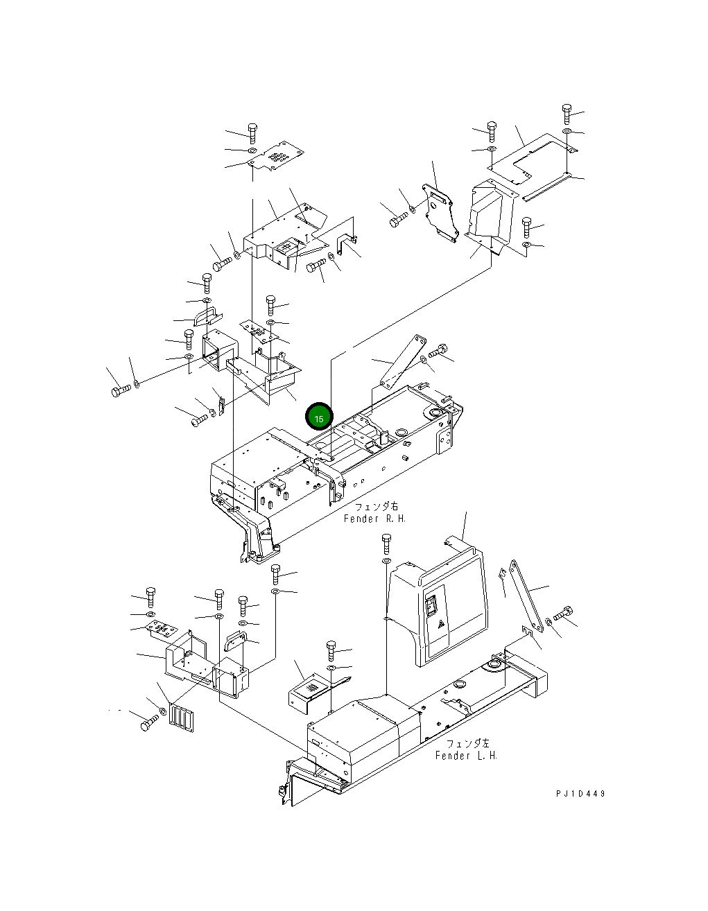 Крышка 195-54-71470 Komatsu