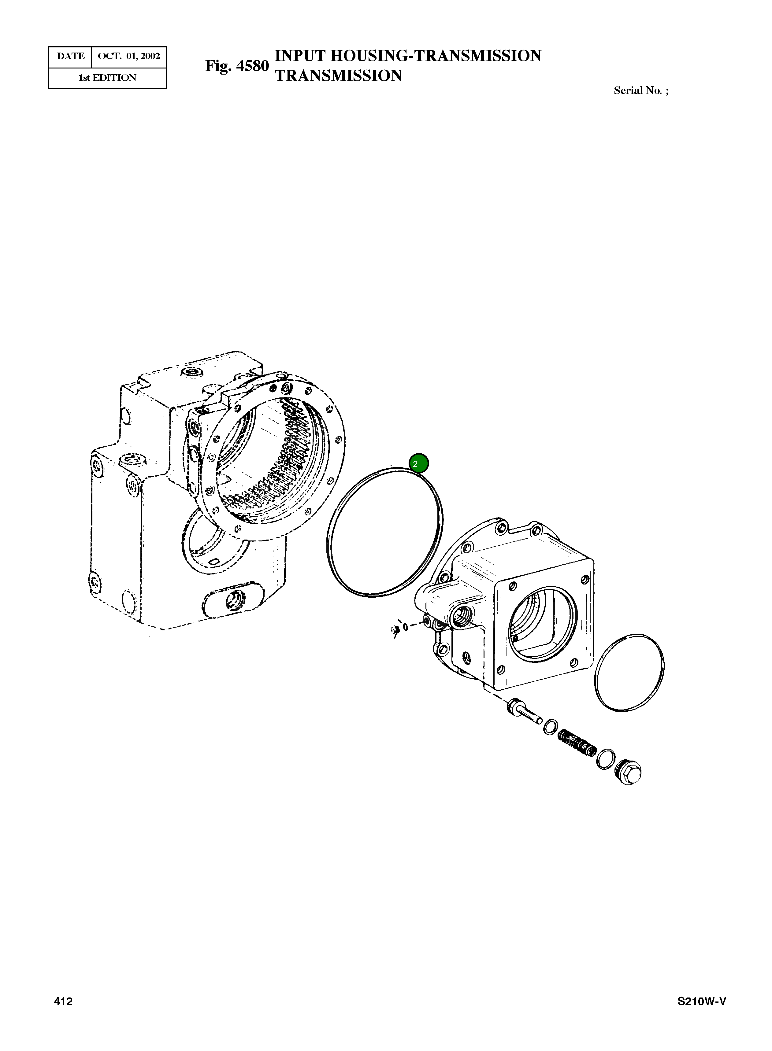 Кольцо уплотнительное (O-Ring) 0634 303 229  Komatsu
