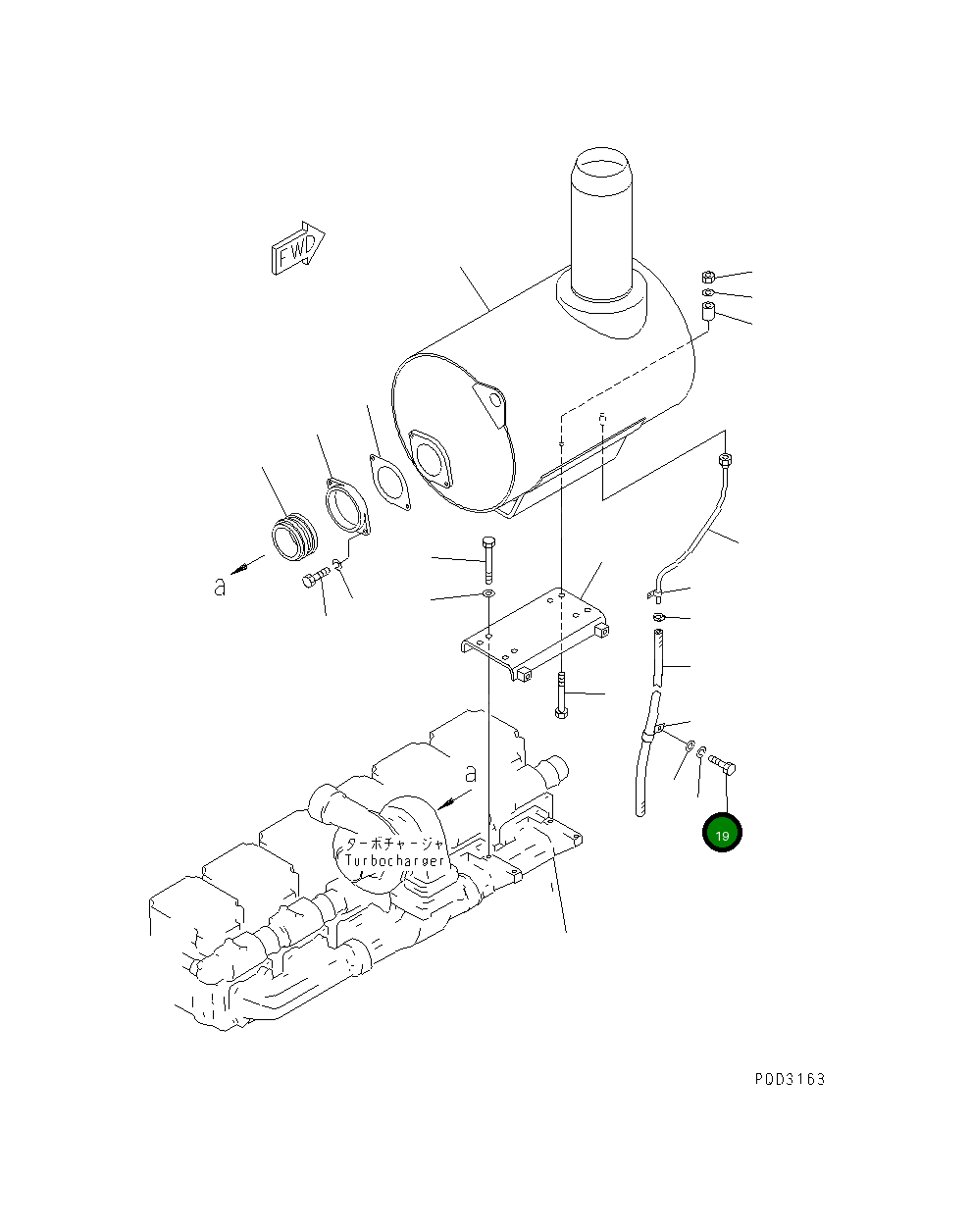 Болт 01010-31835 Komatsu
