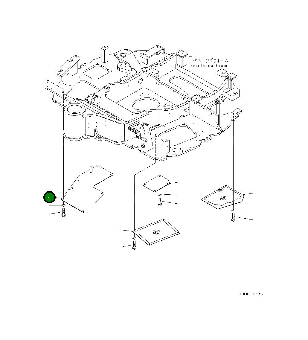 Крышка 22M-46-21151 Komatsu