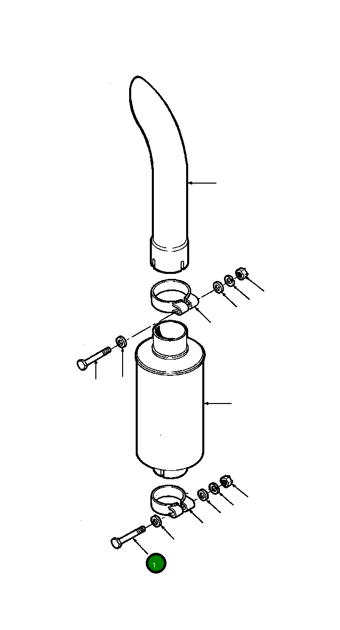 Болт 25 958 R1  Komatsu