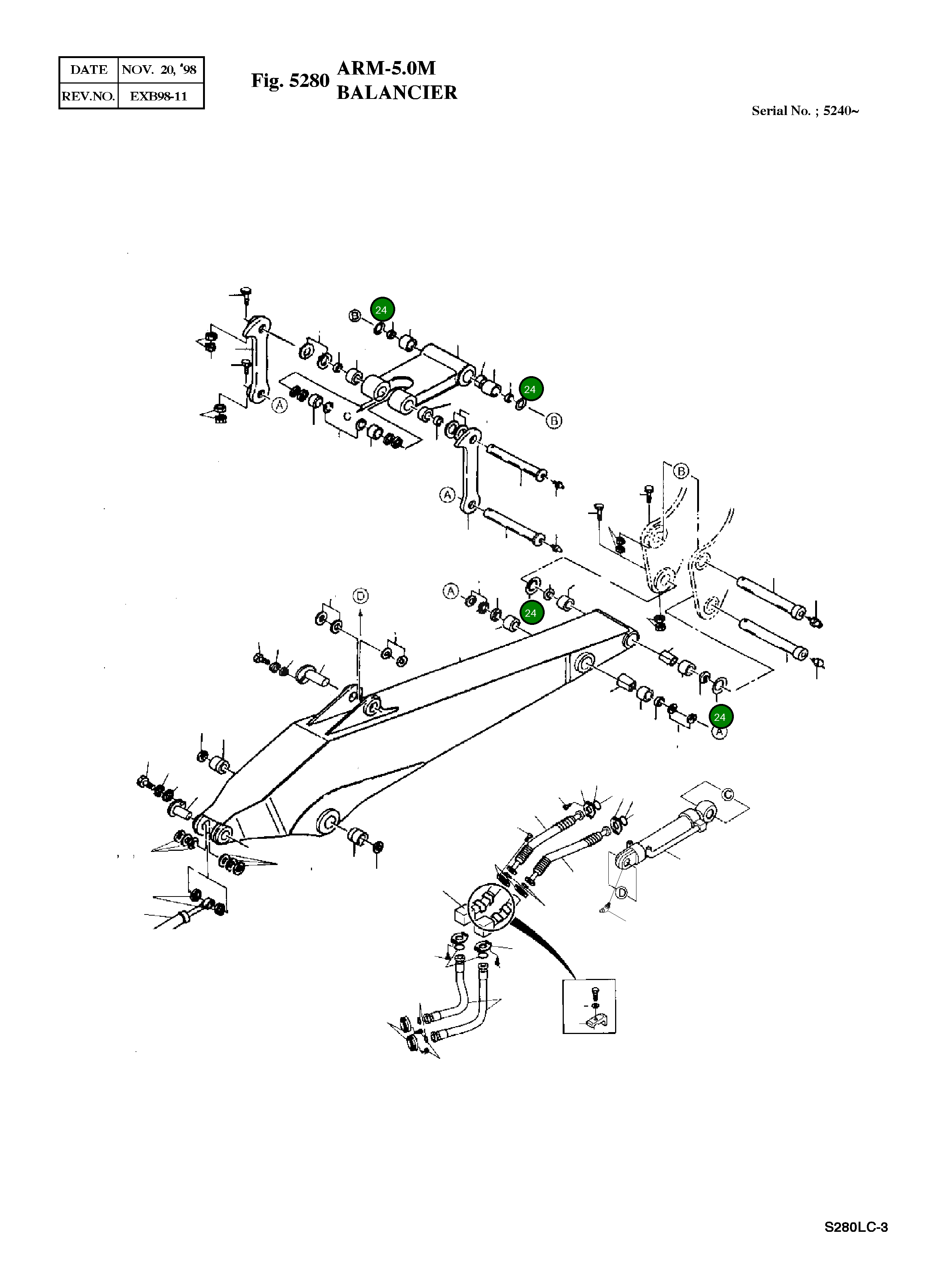 Кольцо уплотнительное (O-Ring) 2180-1105D27 Komatsu
