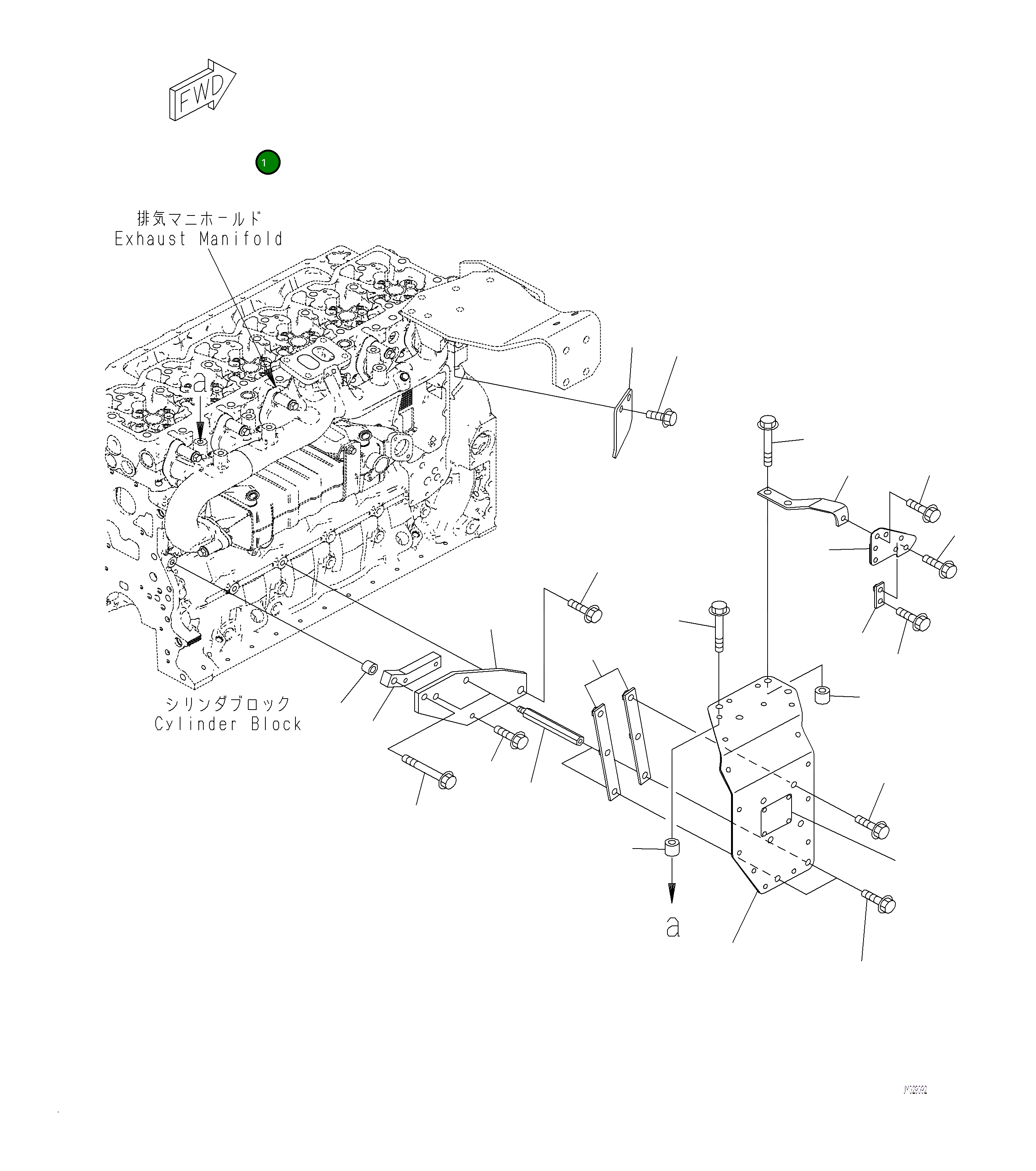Крышка 6755-11-5390  Komatsu