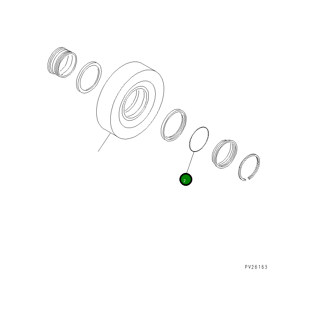 Кольцо уплотнительное (O-Ring) 568-30-11550 Komatsu