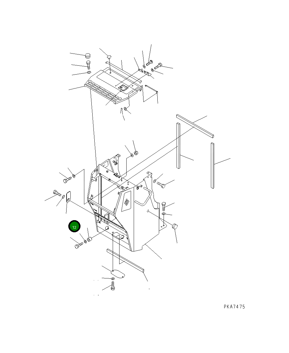 Крышка 124-54-51220 Komatsu