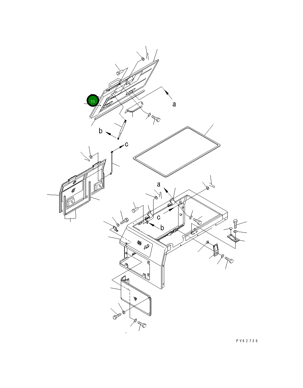 Крышка 10S-54-21252 Komatsu