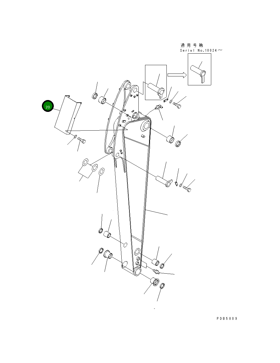 Крышка 22U-70-12180  Komatsu