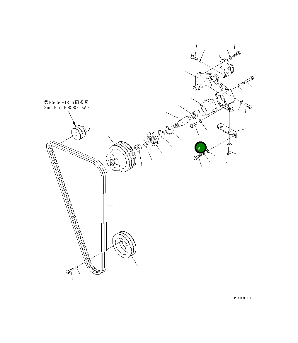 Болт 134-01-62341  Komatsu