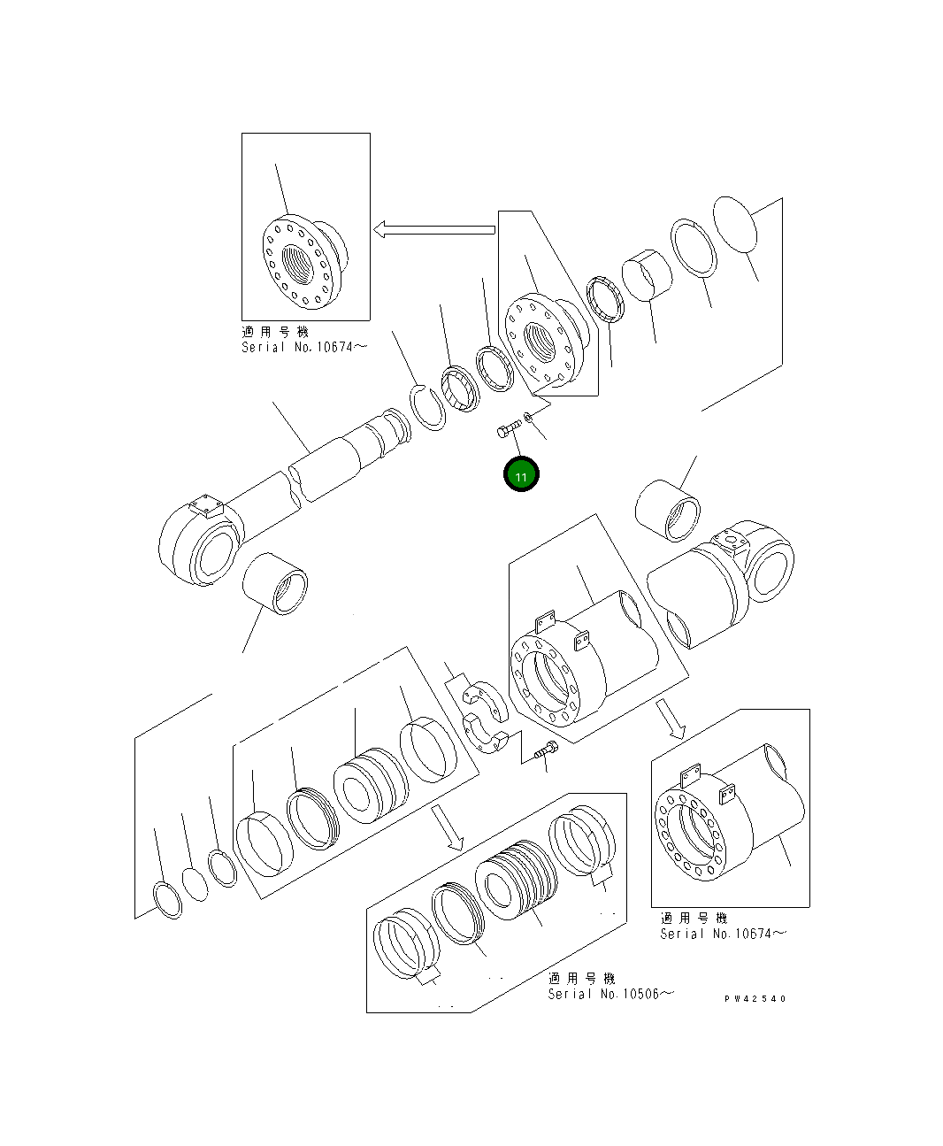 Болт 01011-63615  Komatsu