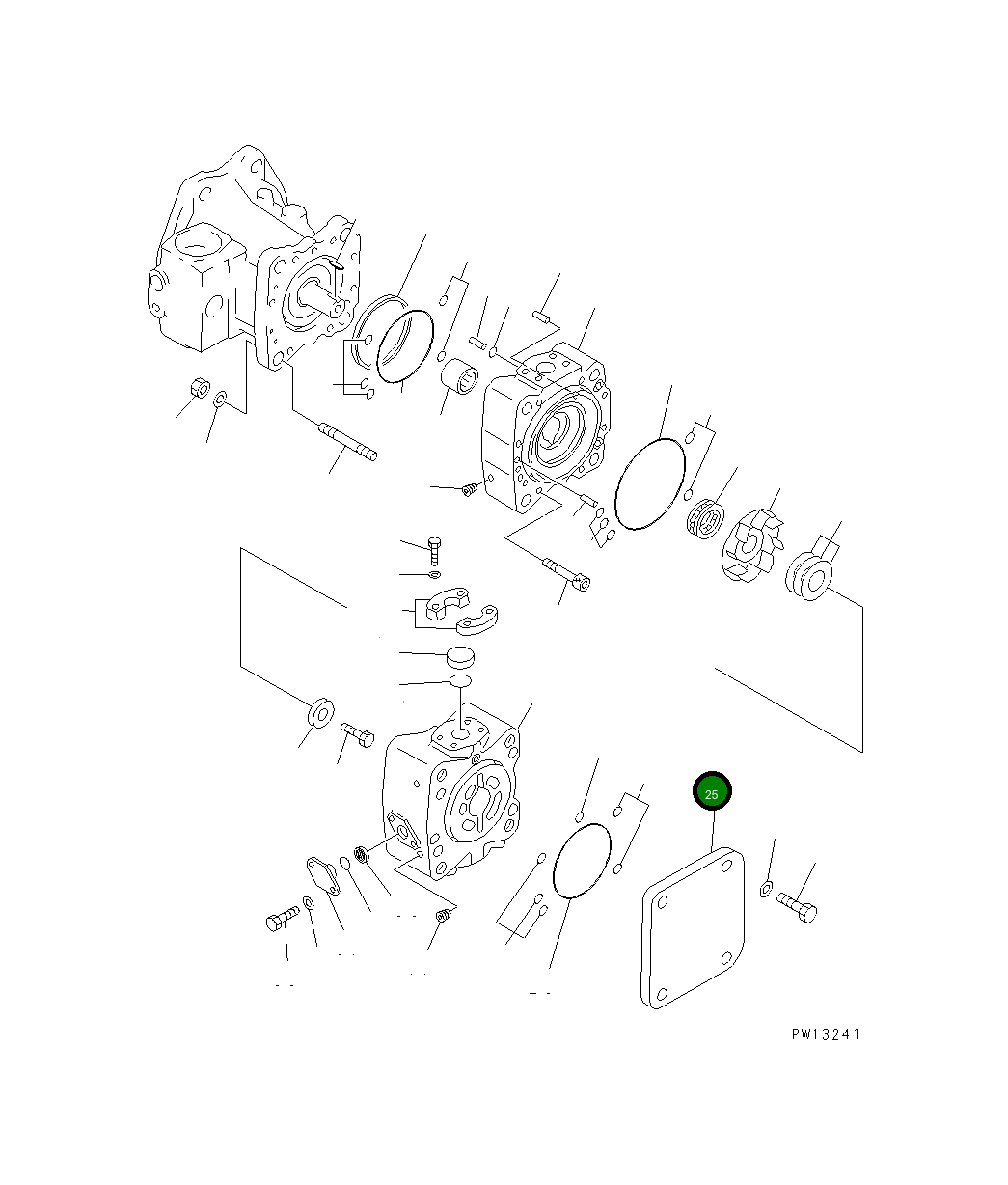 Крышка 708-17-22541  Komatsu
