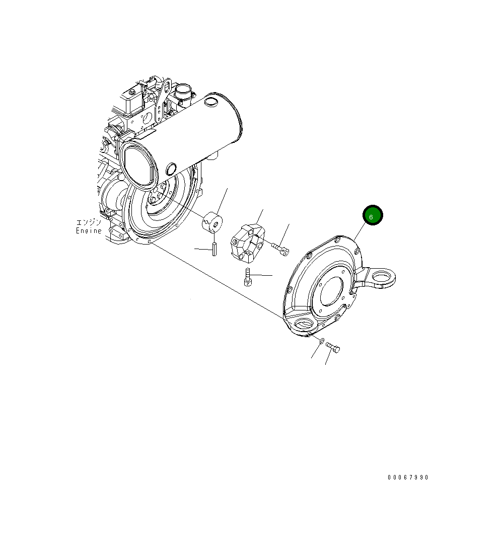 Крышка 22L-01-21312 Komatsu