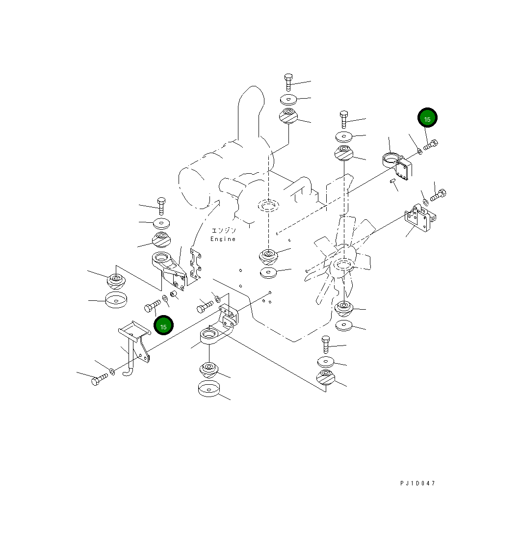 Болт 22B-01-11190  Komatsu