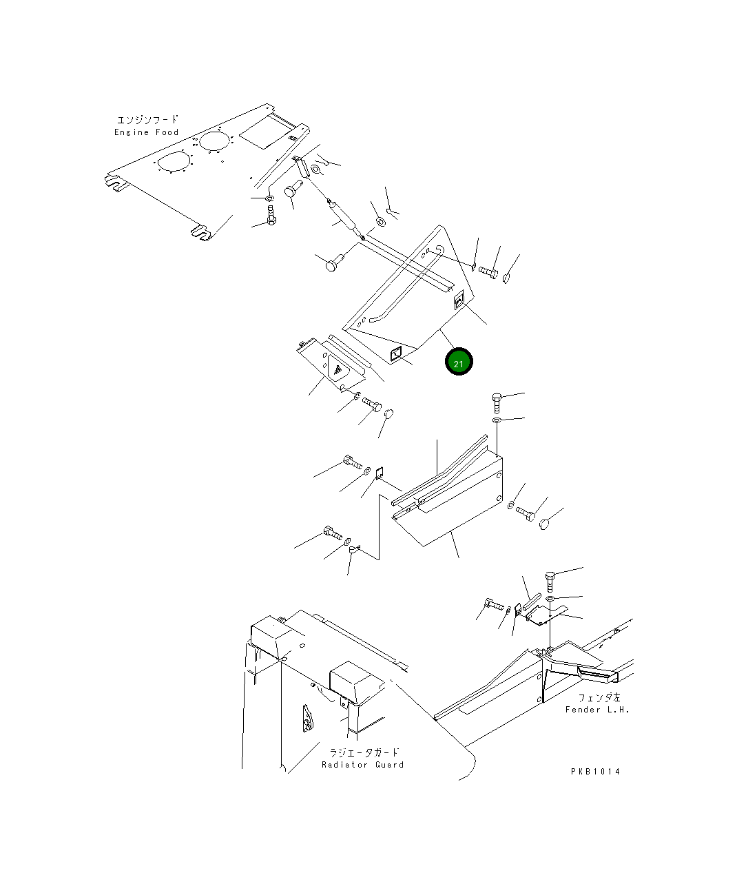 Крышка 17A-54-12721 Komatsu
