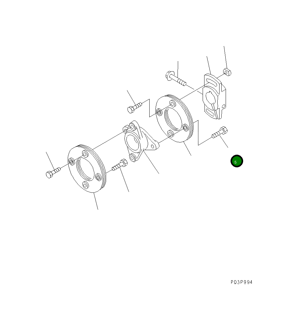Болт DK156633-8000  Komatsu