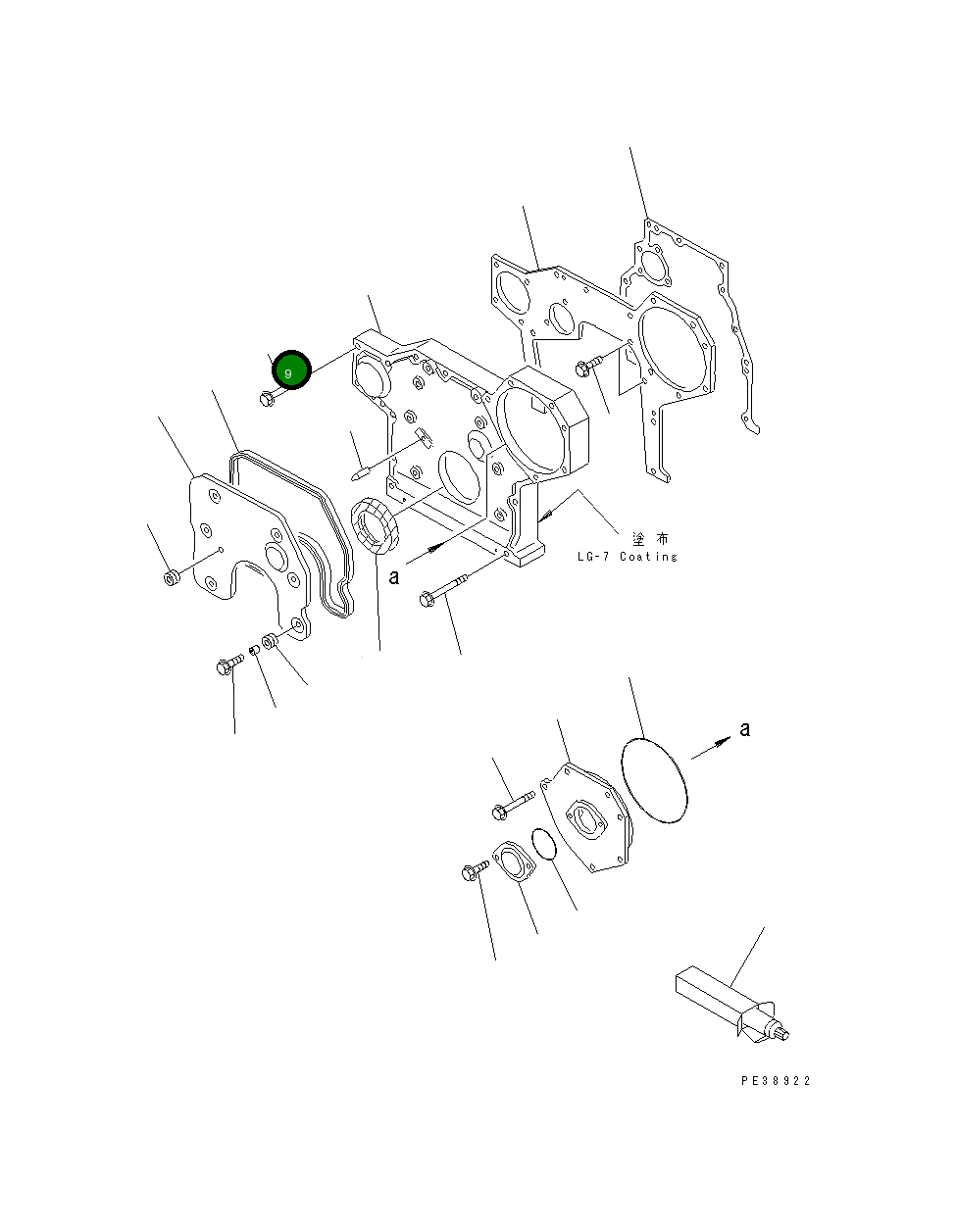 Болт 01435-20855  Komatsu