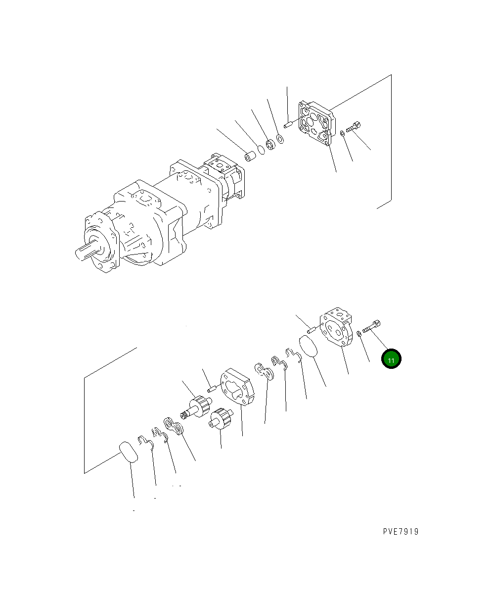 Болт 01252-61280 Komatsu