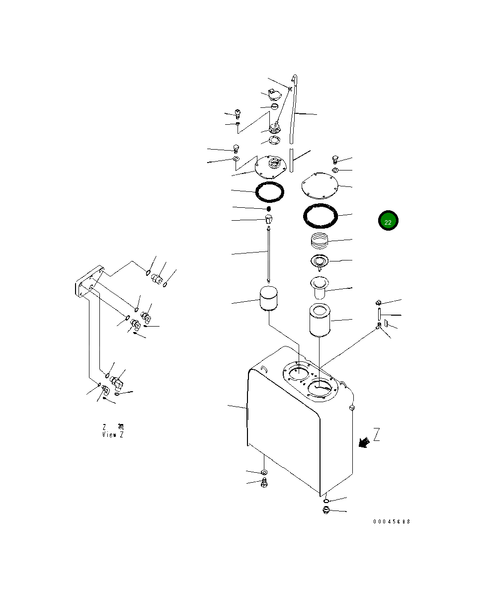Крышка 22U-60-31232 Komatsu