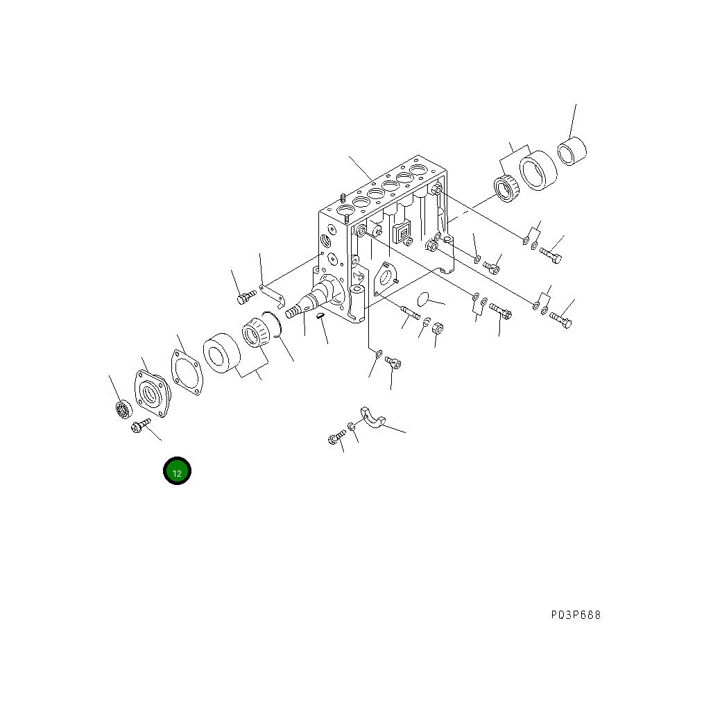 Болт ND91518-08201 Komatsu