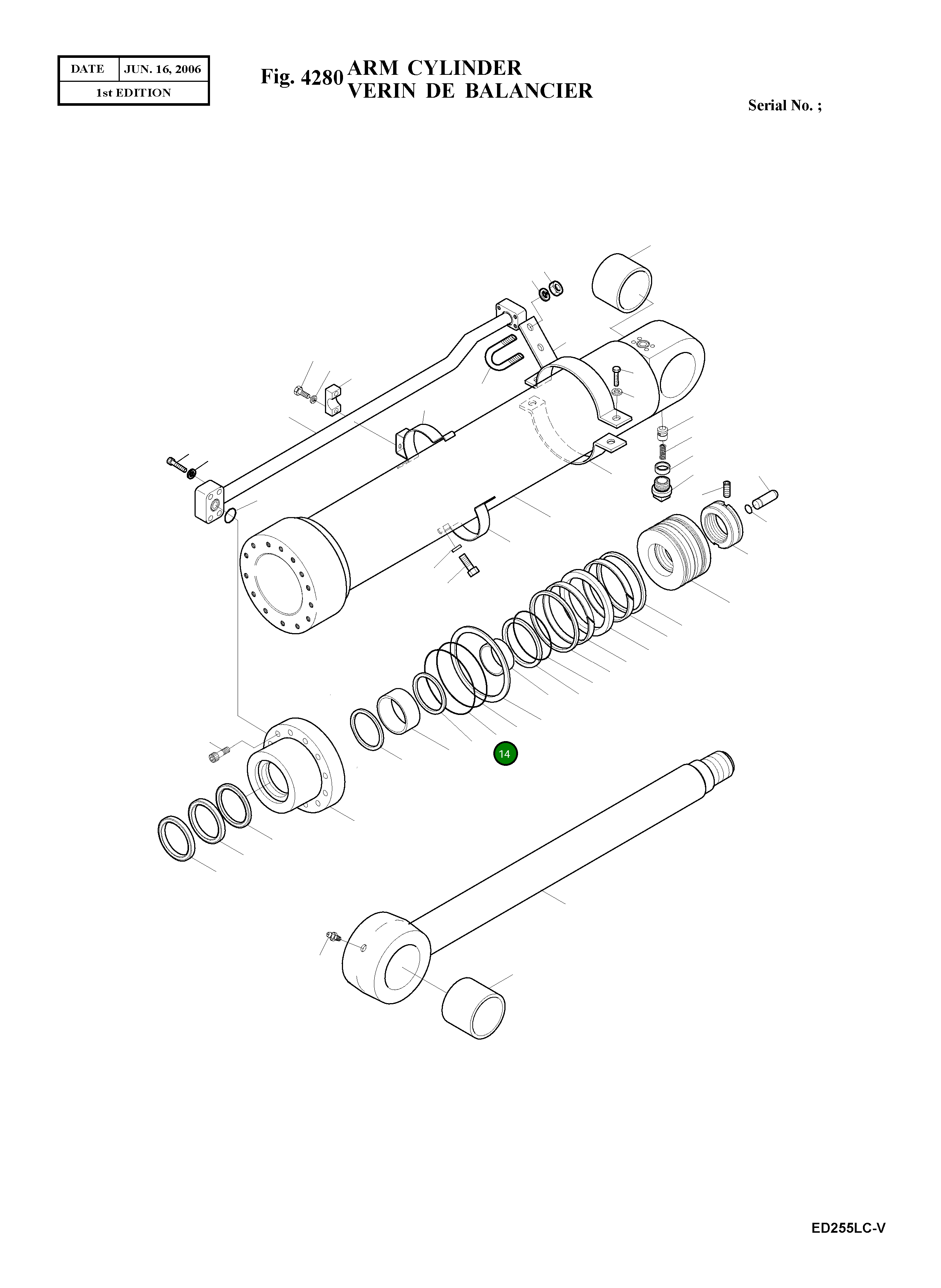 Кольцо уплотнительное (O-Ring) E6490059  Komatsu