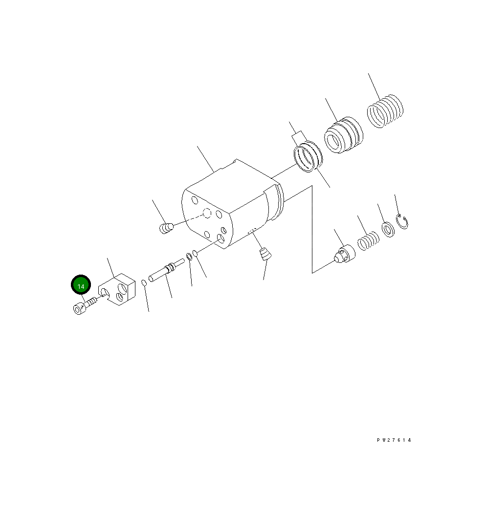 Болт UN716108015 Komatsu