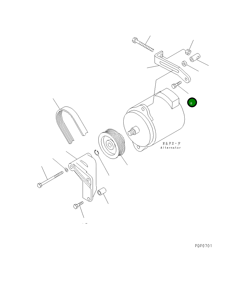 Болт CU3335059  Komatsu