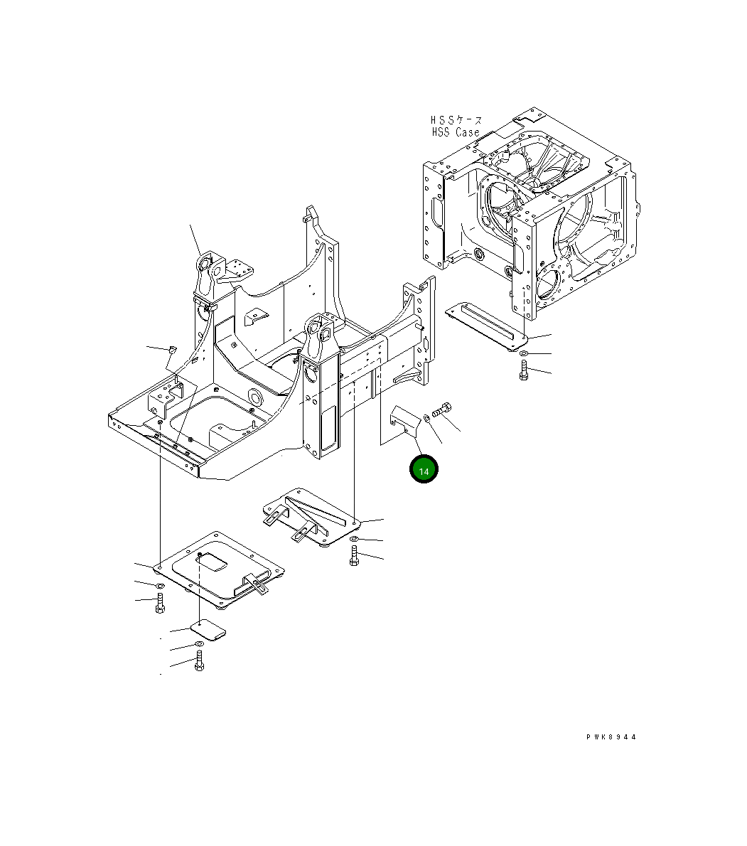 Крышка 134-21-61420 Komatsu