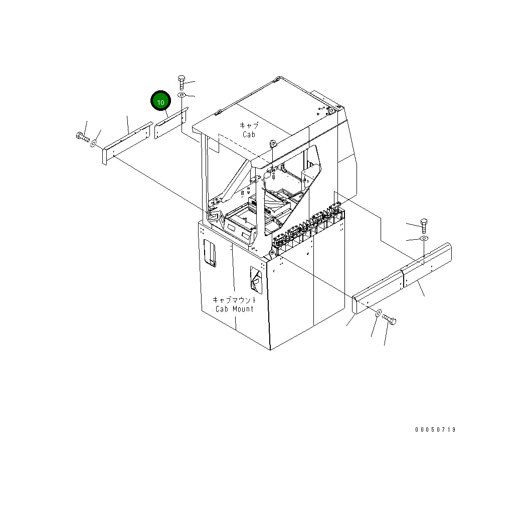 Крышка 21T-54-34161 Komatsu