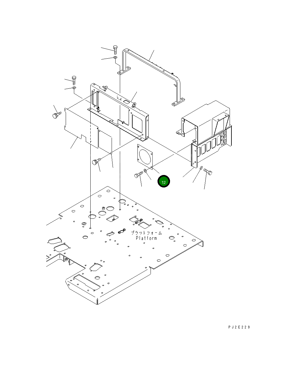 Крышка 23B-54-35350  Komatsu