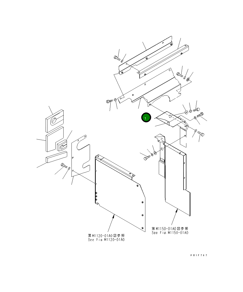 Крышка 21K-54-71551 Komatsu