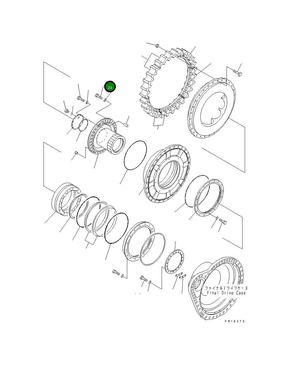 Болт 19M-09-12920 Komatsu
