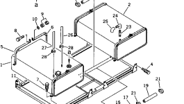 Основание бака DY81955-25003 Komatsu