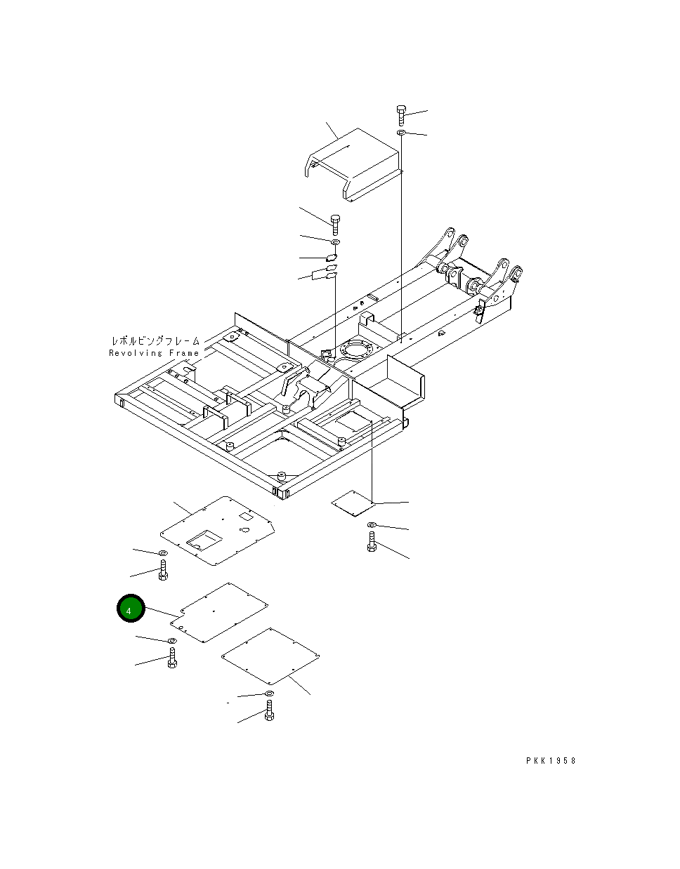 Крышка 13S-54-11821  Komatsu