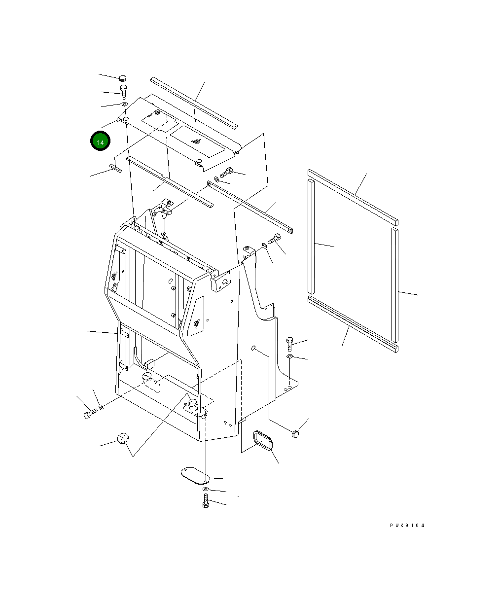 Крышка 134-54-61151 Komatsu