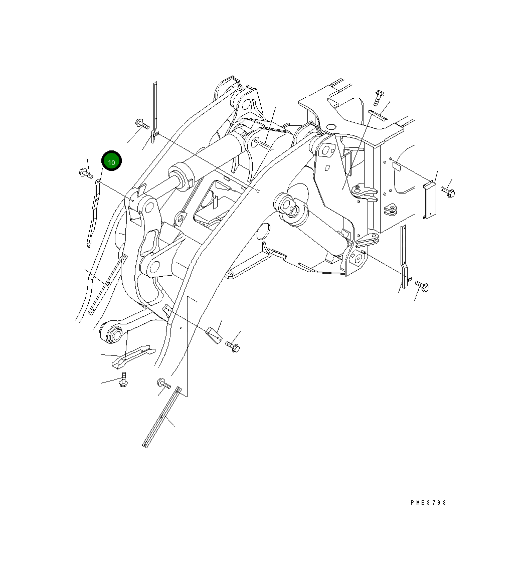 Крышка 425-S95-3691  Komatsu