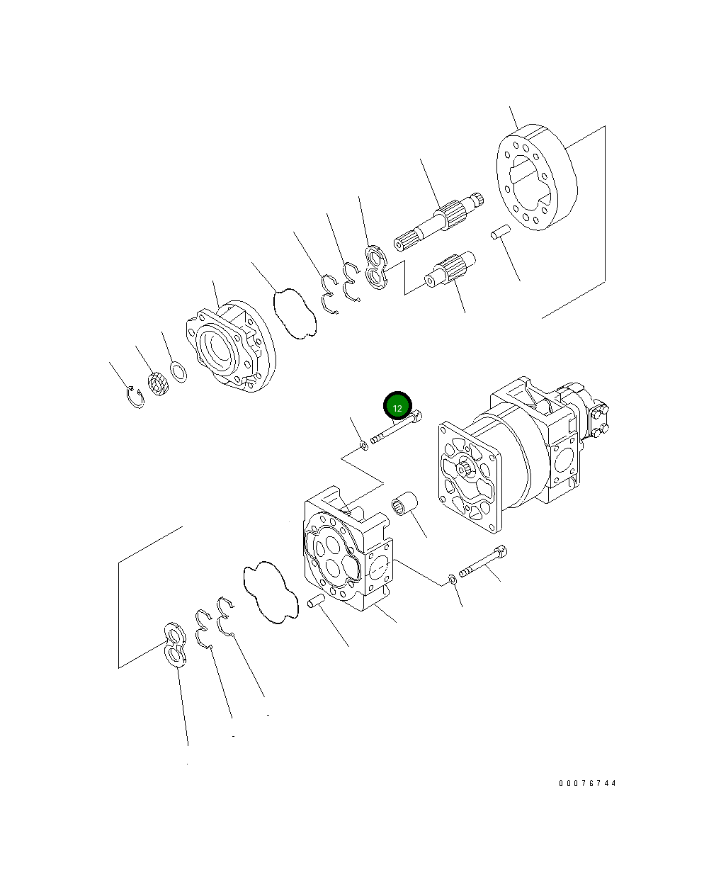 Болт 01253-61410 Komatsu
