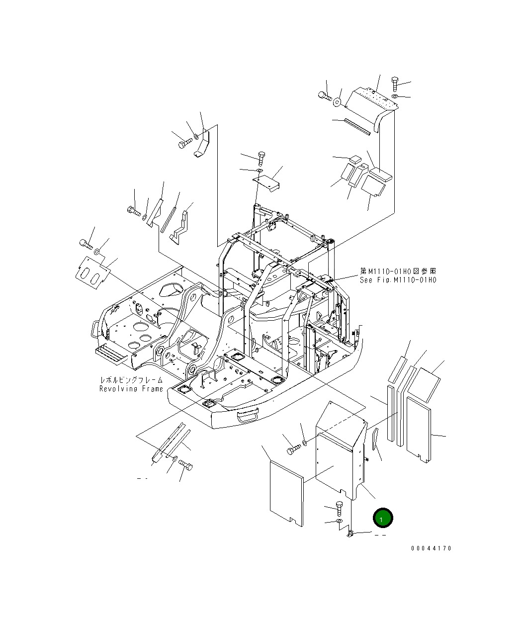 Крышка 22U-54-28550 Komatsu
