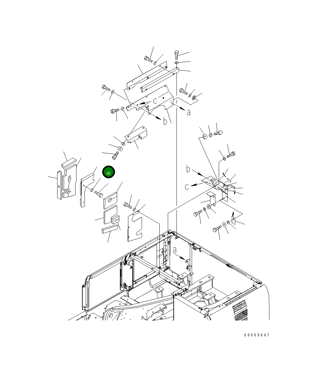 Крышка 21K-54-73171  Komatsu
