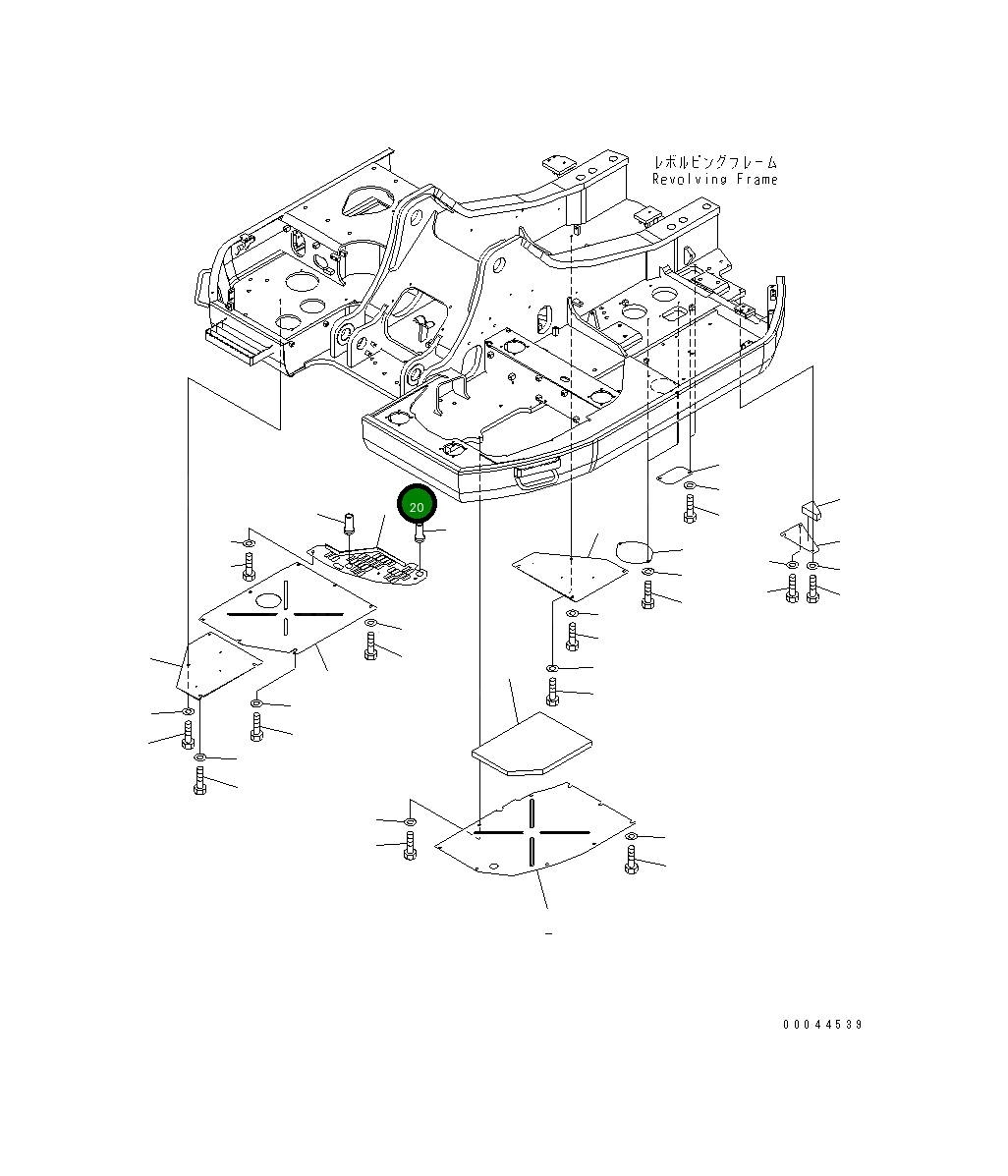 Крышка 22U-54-84510 Komatsu
