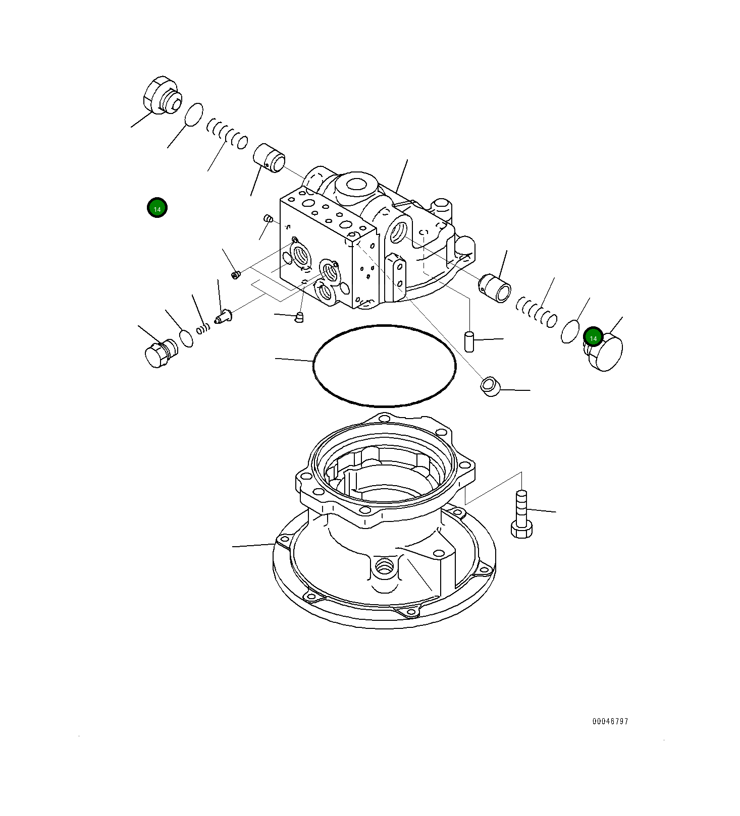 Кольцо уплотнительное (O-Ring) 0700263334 Komatsu