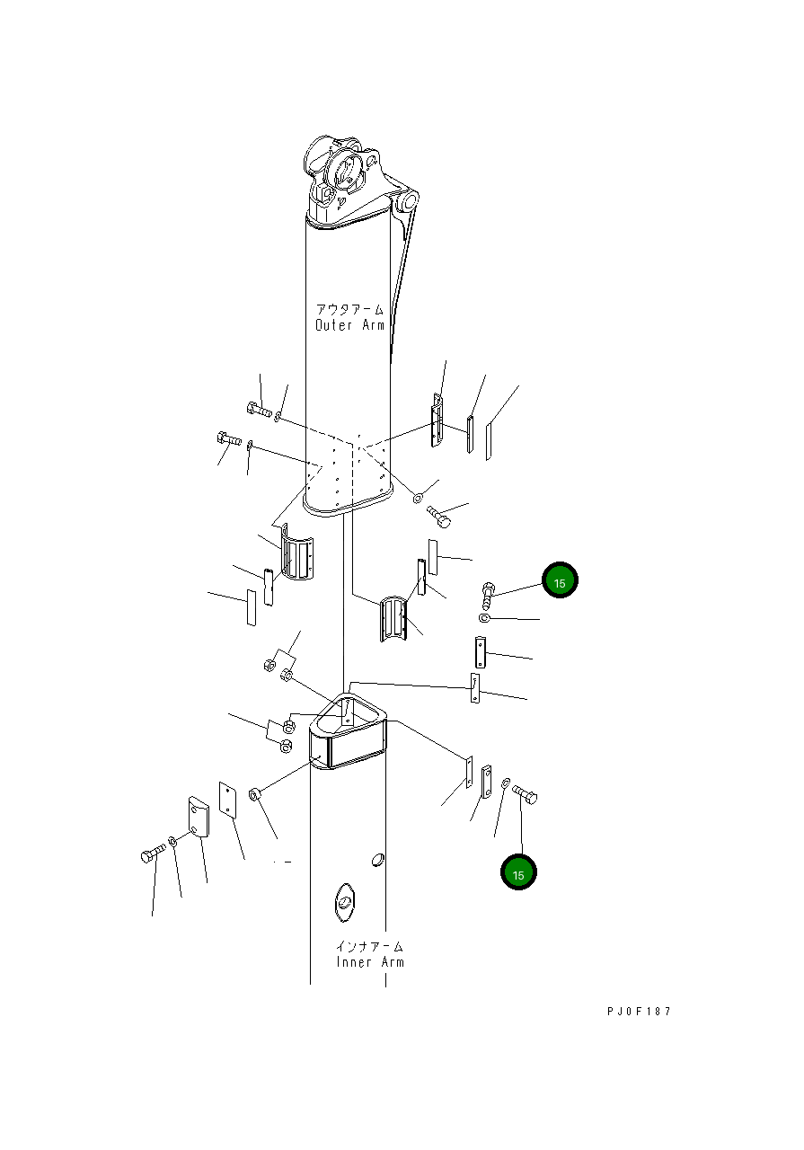 Болт 01010-B0835 Komatsu