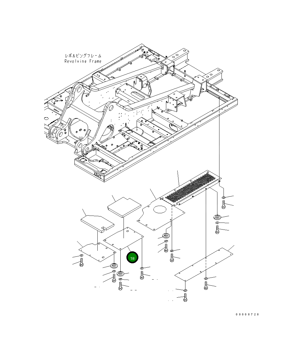 Крышка 21M-54-19321 Komatsu
