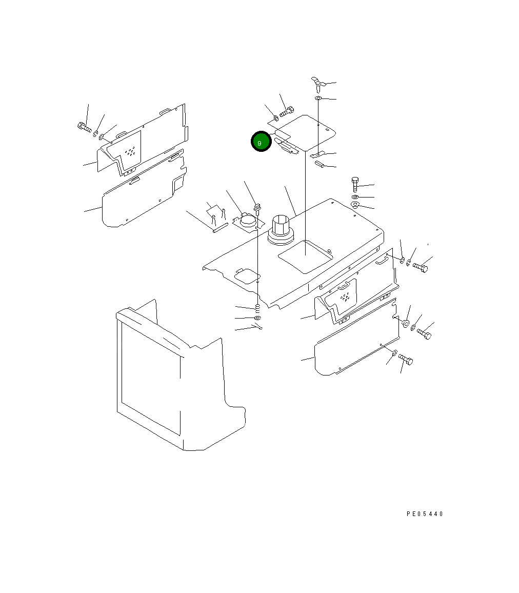 Крышка 134-54-38140 Komatsu