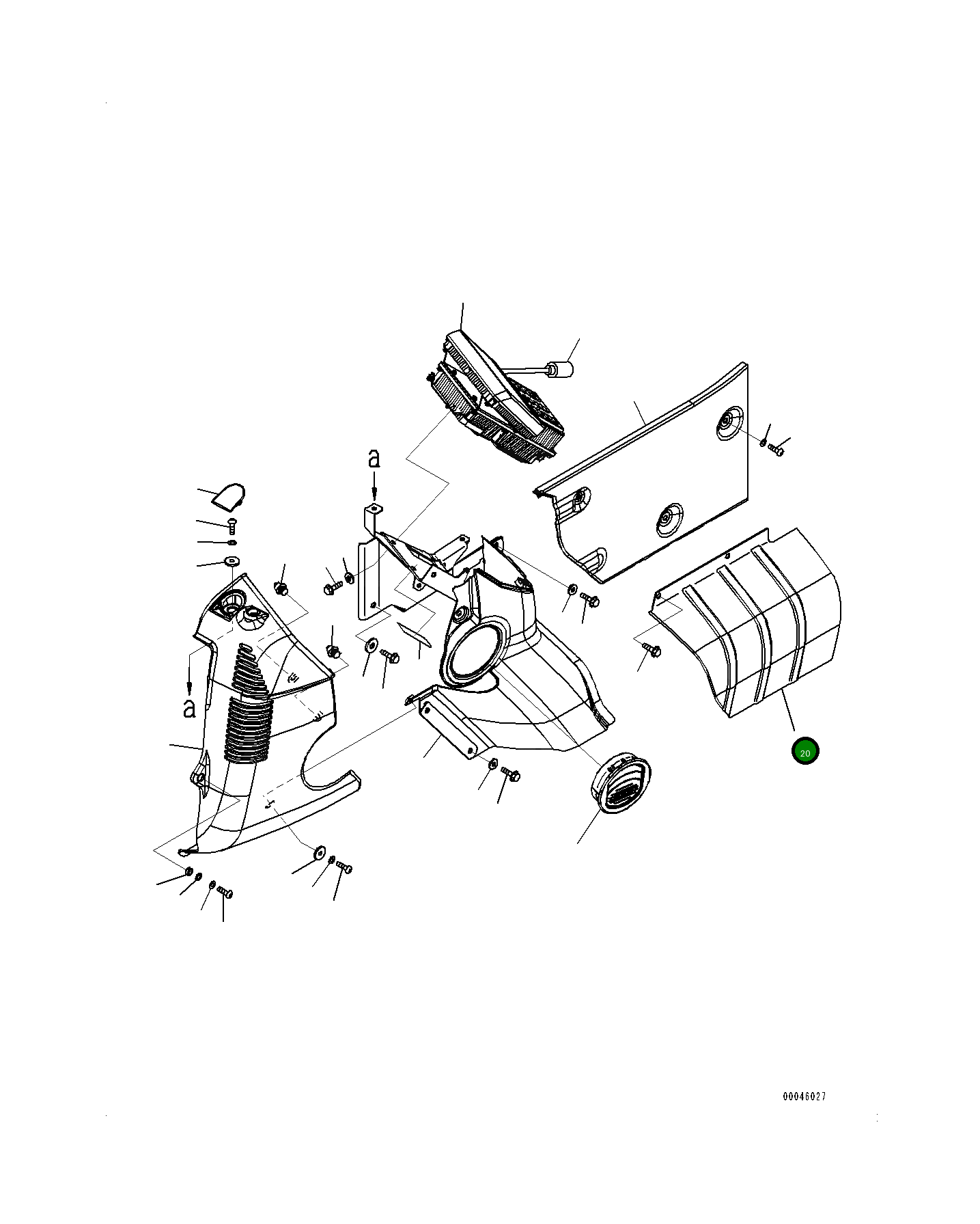 Крышка 20Y-53-12161 Komatsu