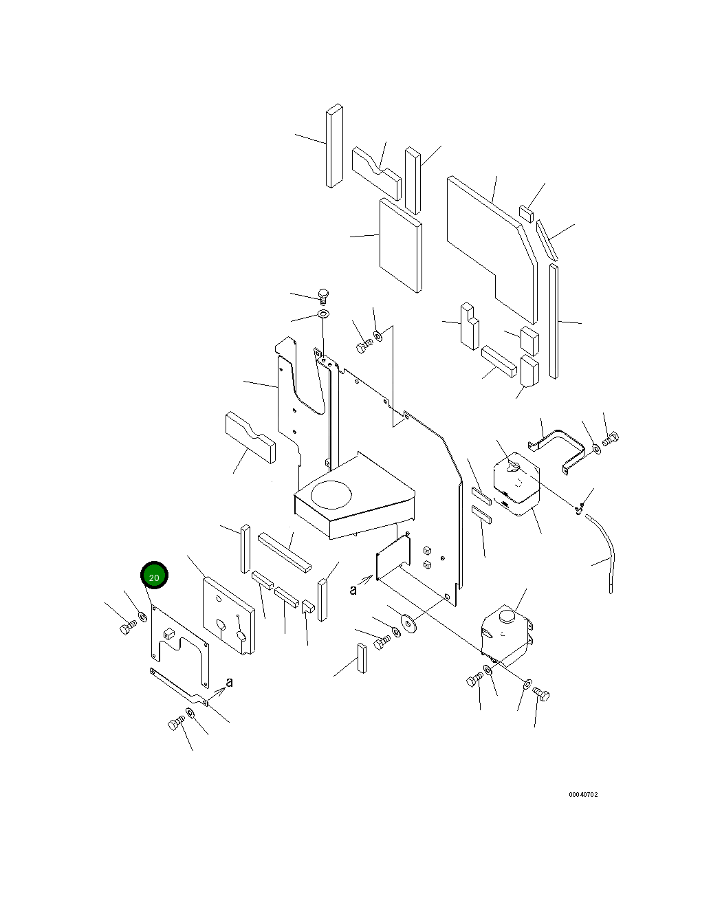Крышка 20Y-54-78534 Komatsu