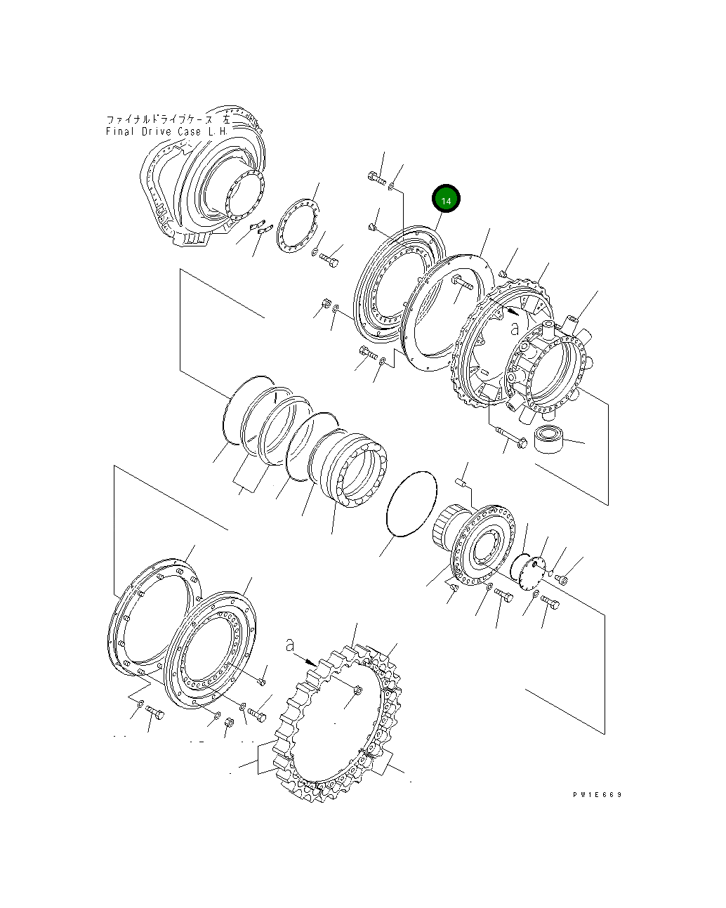 Крышка 19M-27-13140 Komatsu